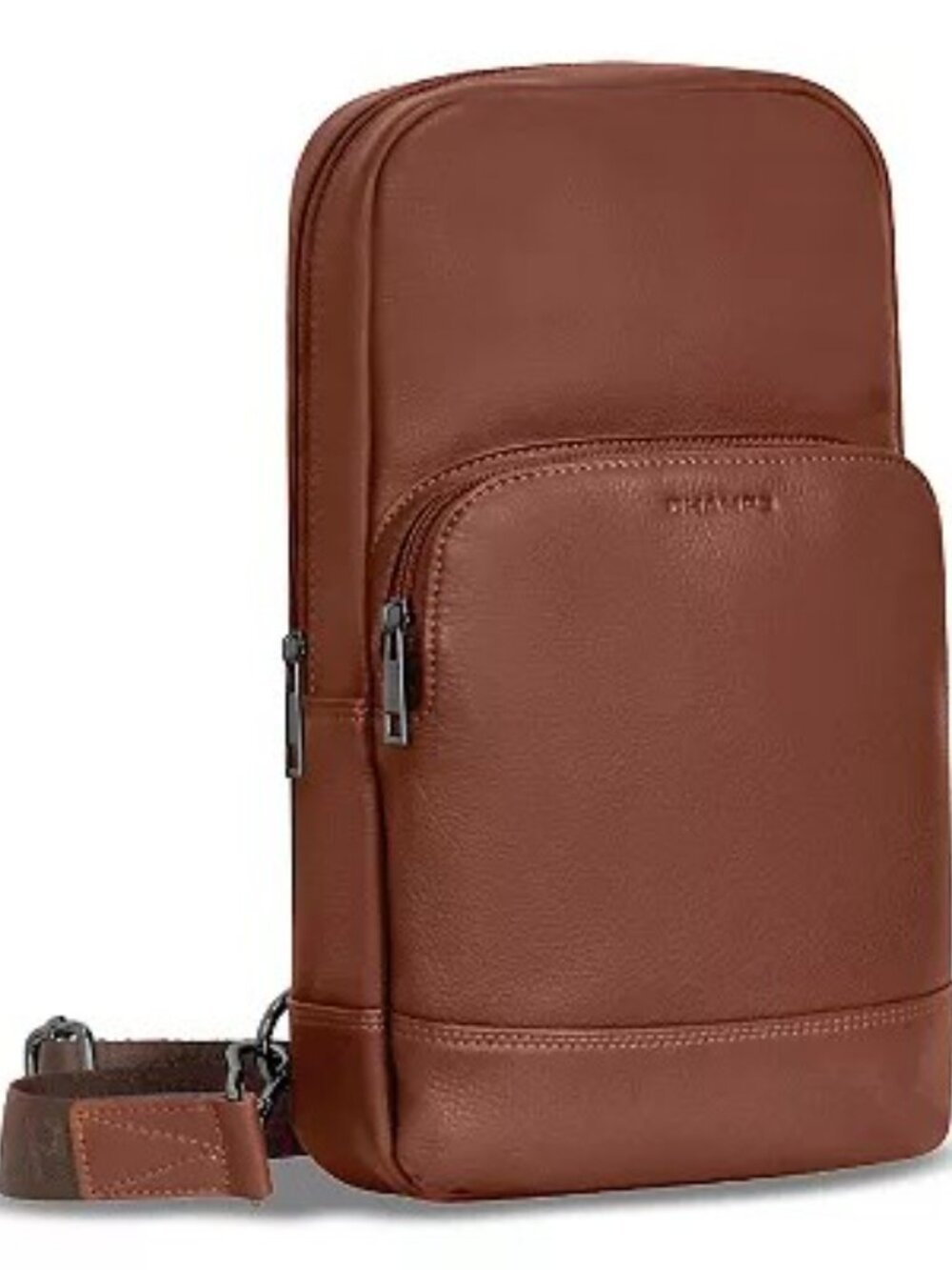 CHAMPS Onyx Collection Leather Sling Bag in Cognac ($99)